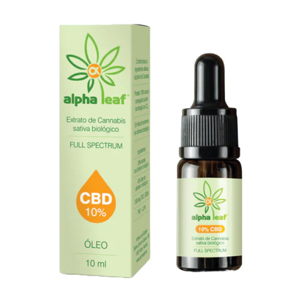 Alpha Leaf Óleo Orgânico CBD 10% 10 ml