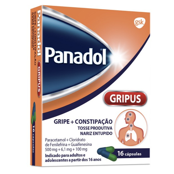 Panadol Gripus 500 mg + 100 mg + 6,1 mg