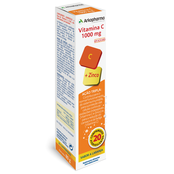Arkopharma Vitamina C + Zinco x 20 Comprimidos Efervescentes