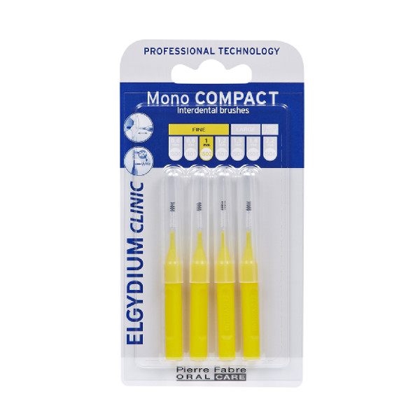 Elgydium Clinic Escovilhões Mono Compact Amarelo x 4 Unidades