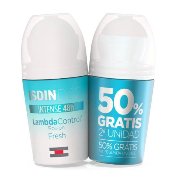Isdin Lambda Control Fresh Duo Desodorizante 2 x 50 ml com Desconto de 50% na 2ª Embalagem
