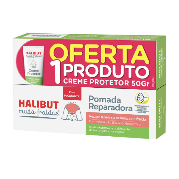 Halibut Muda <mark>F</mark>ralda Pomada Reparadora 50g + Oferta Pomada Protetora 50g