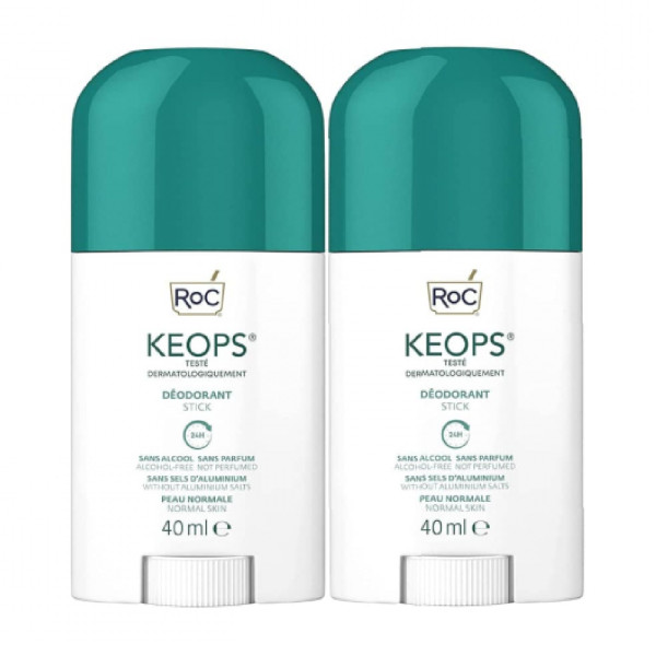 RoC Keops Pack Duo Desodorizante Stick 2 Unidades x 40 ml