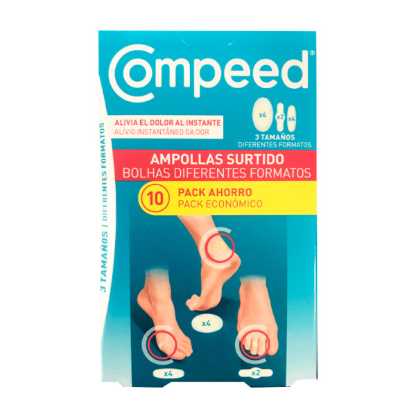 Compeed Pensos Bolhas Sortido 3 Tamanhos x 10 Pensos Pack Económico