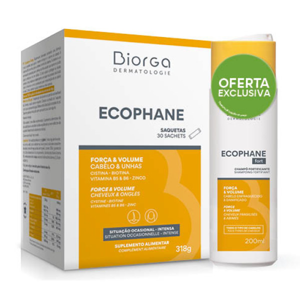 Ecophane Pó 30 Saquetas + Oferta Champô <mark>F</mark>ortificante 200 ml