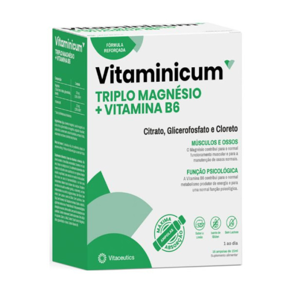 Vitaminicum Triplo Magnésio + Vitamina B6 x 15 Ampolas 15 ml