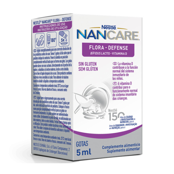 Nancare Flora-Defense Bífidus Lactis Vitamina D Gotas 5 ml