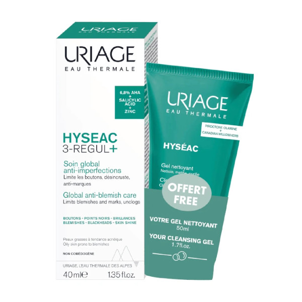 Uriage Hyseac 3-Regul 40 ml + Gel de Limpeza 50 ml