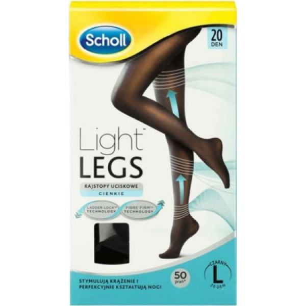 Scholl Light Legs Coll Comp 20den S Preto