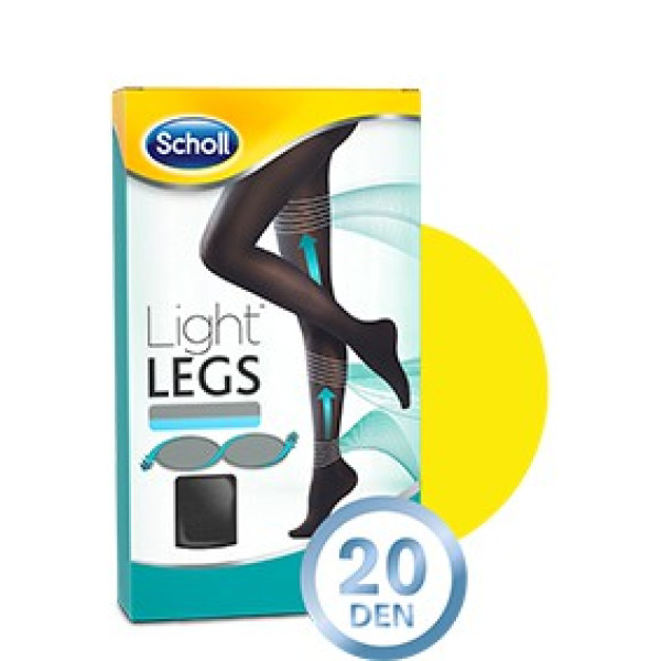 Scholl Light Legs Coll Comp 20den Xl Preto