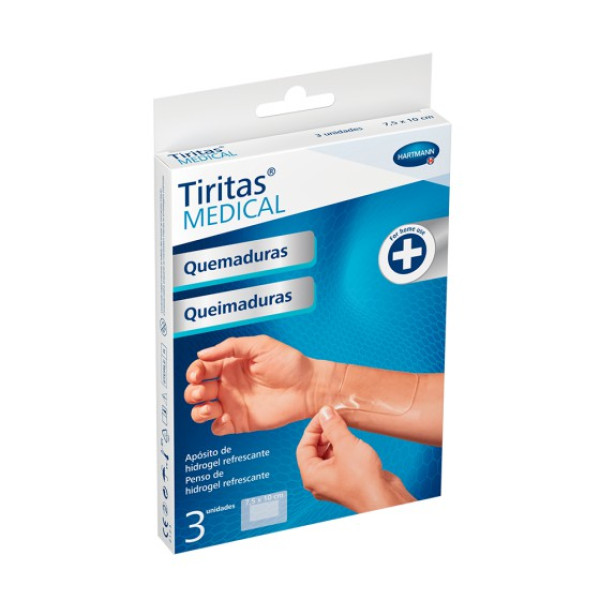 Tiritas Medical Pensos Queimaduras 7,5 x 10 cm x 3 Unidades