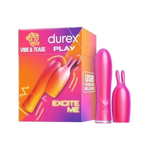 Durex Play Vibrador e Ponta Estimuladora Vibe & Tease - 2 em 1