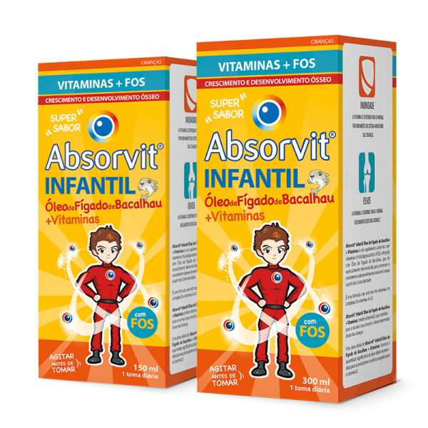 Absorvit Infantil Óleo <mark>F</mark>ígado de Bacalhau e Vitaminas 150ml