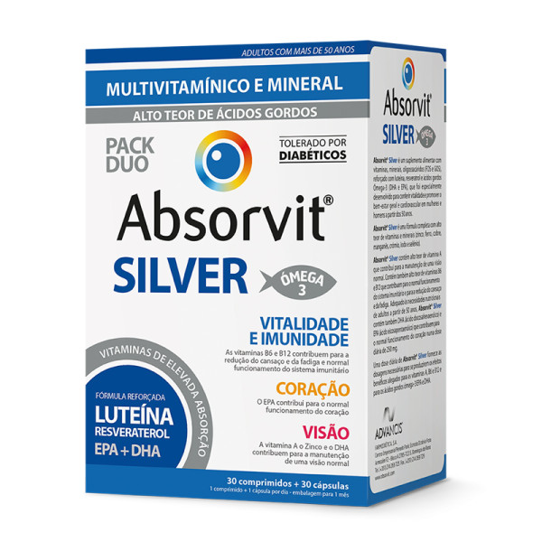 Absorvit Silver x 30 Comprimidos e 30 Cápsulas